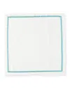 Kim Seybert Jardin Napkin, White And Turquoise In White &amp; Turquoise