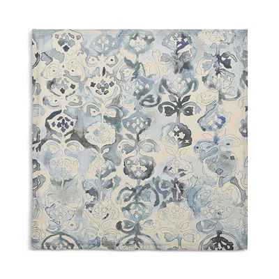 Kim Seybert Linen Giverny Printed Napkin In Blue