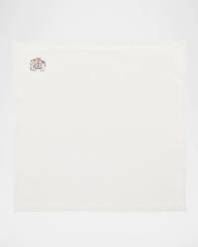 Kim Seybert Maharaja Linen Napkin In White
