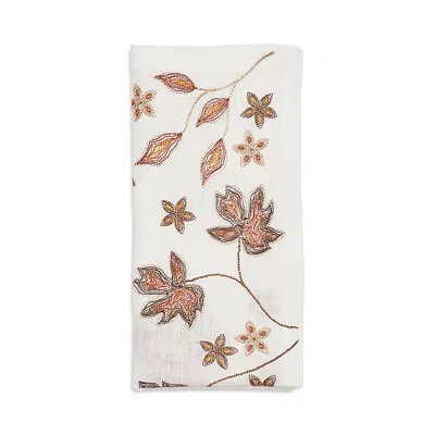 Kim Seybert Maple Hues Napkin In White & Multi In White/multi