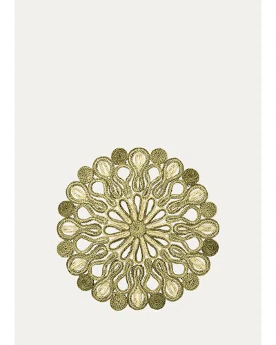 Kim Seybert Marisol Straw Placemat In Green