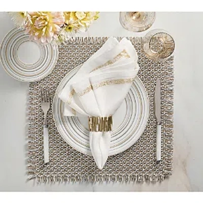 Kim Seybert Matrix Napkin Ring In Gold