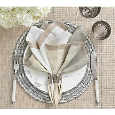 Kim Seybert Matrix Napkin Ring In Gray