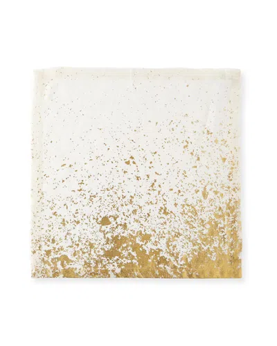 Kim Seybert Metafoil Napkin, White/gold In Neutral