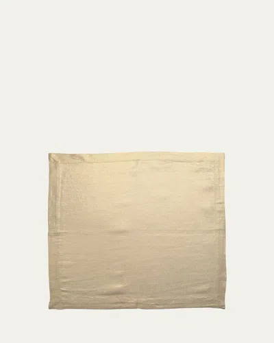 Kim Seybert Metallic Linen Napkin In Brown