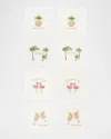 Kim Seybert Mingle Embroidered Cocktail Napkins, Set Of 8 In White/multi