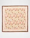Kim Seybert Mira Napkin In Brown/coral
