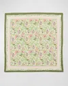 Kim Seybert Mira Napkin In Green/pink