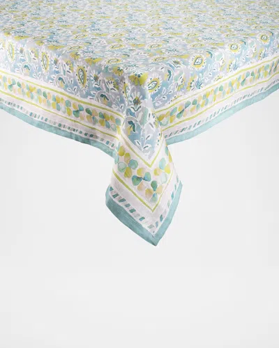 Kim Seybert Mira Tablecloth, 54" X 126" In Seafoam/green