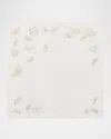 Kim Seybert Monarch Garden Linen Napkin In White/iridescent