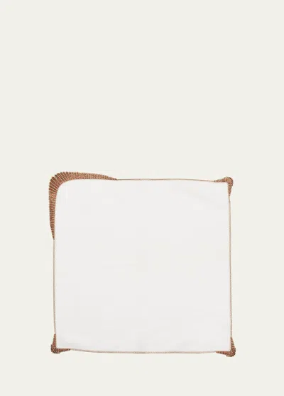 Kim Seybert Nile Napkin In White/bronze