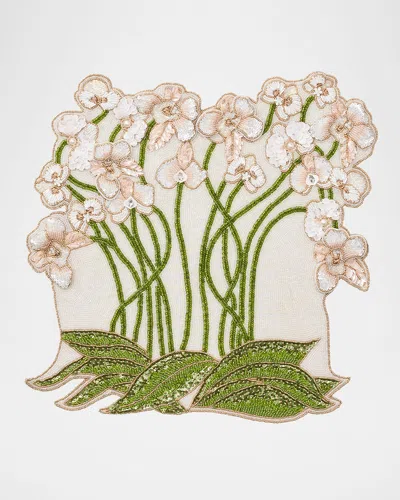 Kim Seybert Orchid Beaded Placemat In Multi