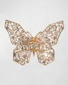 Kim Seybert Papillon Napkin Rings, Set Of 4 In Gold/crystal