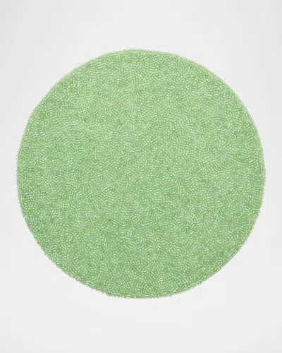Kim Seybert Perennial Beaded Placemat In Green