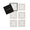 Kim Seybert Pin Dot Cocktail Napkins, Set Of 6 In White/gold