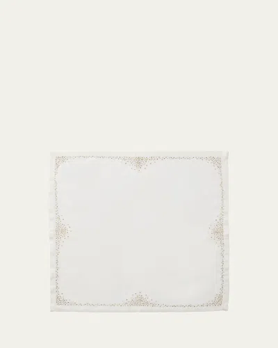 Kim Seybert Pin Dot Napkin In Whtmet