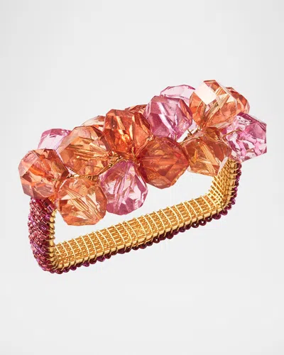 Kim Seybert Pop Rocks Napkin Ring In Pink/orange