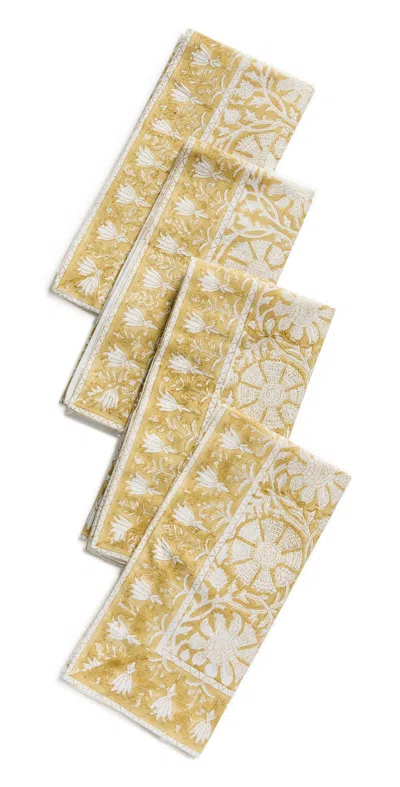 Kim Seybert Provence Napkins Set Of 4 Yellow