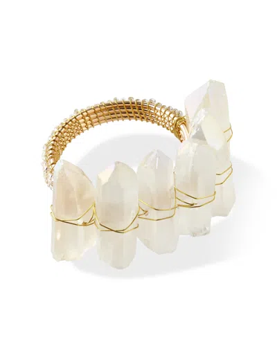 Kim Seybert Radiant Napkin Ring In White