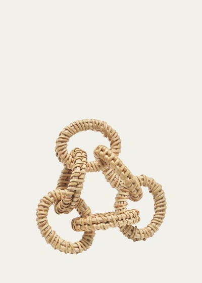 Kim Seybert Rattan Link Napkin Ring In Natural