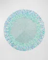 Kim Seybert Ray Beaded Placemat In Periwinkle/seafoam