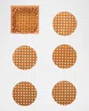 Kim Seybert Reed Acrylic Coasters, Set Of 6 In Natural