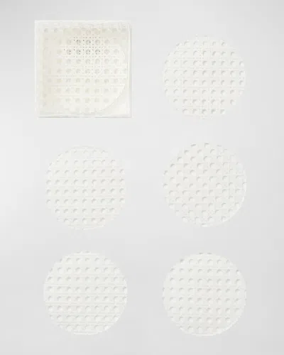 Kim Seybert Reed Acrylic Coasters, Set Of 6 In White