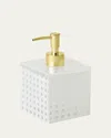 Kim Seybert Reed Soap Dispenser, White In White