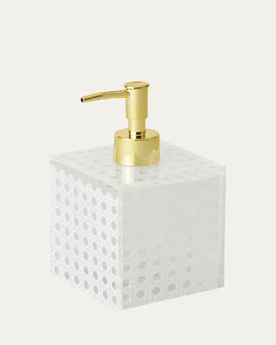 Kim Seybert Reed Soap Dispenser, White