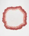 Kim Seybert Reef Chic Beaded Placemat In White/coral/turq