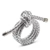 Kim Seybert Rope Knot Napkin Ring In Silver
