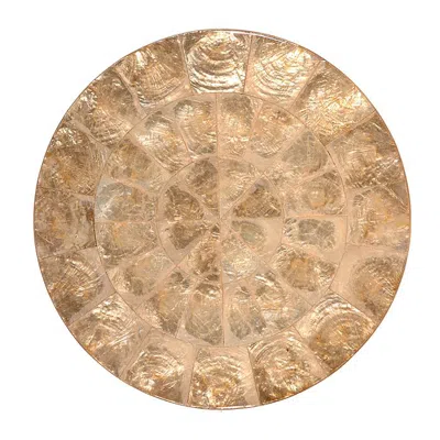 Kim Seybert Round Capiz Placemat In Champagne