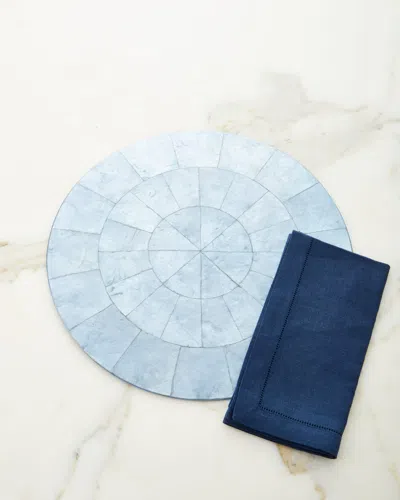 Kim Seybert Round Capiz Shell Placemat In Blue