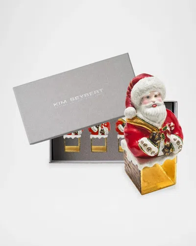 Kim Seybert Santa Claus Metal & Enamel Napkin Ring In Multi