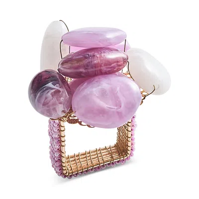 Kim Seybert Sea Stone Napkin Ring In Purple