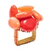 Kim Seybert Sea Stone Napkin Ring In Orange