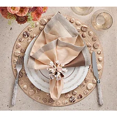 Kim Seybert Seashell Burst Napkin Ring In Ivory And Natural In Neutral