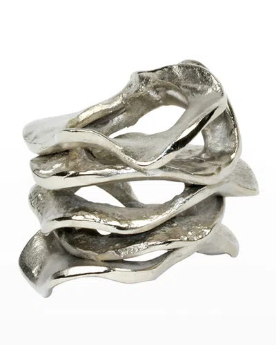 Kim Seybert Silver Flux Napkin Ring