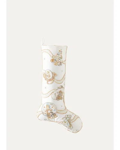 Kim Seybert Snow Globe Waltz Stocking In Brown