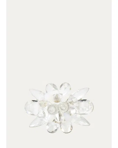 Kim Seybert Spectra 4-piece Crystal-embellished Napkin Ring Set In Transparent