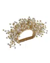 KIM SEYBERT SPRAY NAPKIN RING, GOLD AND SILVER