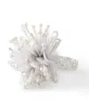 Kim Seybert Starburst Napkin Ring In White
