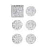 Kim Seybert Stardust Coasters, Set Of 6 In Clear/silver