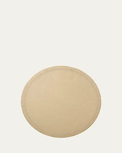 Kim Seybert Starry Night Faux Leather Placemat In Nude