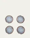 Kim Seybert Strata Coasters, Set Of 4 In Beige/taupe/gray