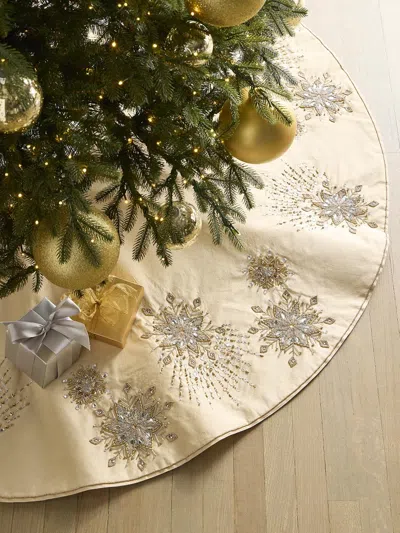 Kim Seybert Supernova Beaded Christmas Tree Skirt In Multi