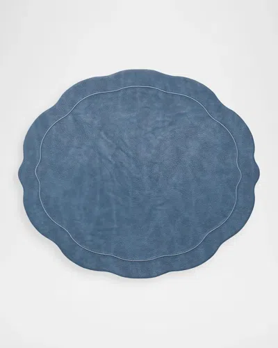 Kim Seybert Tailored Faux Leather Placemat In Blue