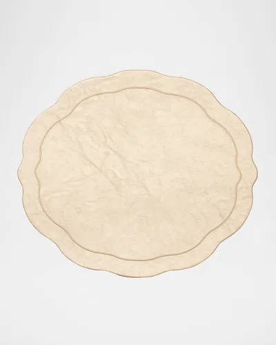 Kim Seybert Tailored Faux Leather Placemat In Gold