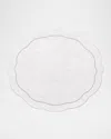 Kim Seybert Tailored Faux Leather Placemat In Silver