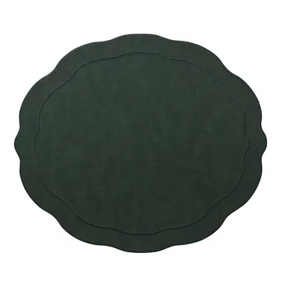 Kim Seybert Tailored Placemat, Set Of 4 In Hunter Green